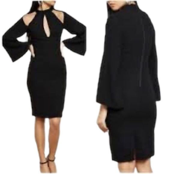 Bardot Black Midi Dress Size 4 NWT - Picture 4 of 8